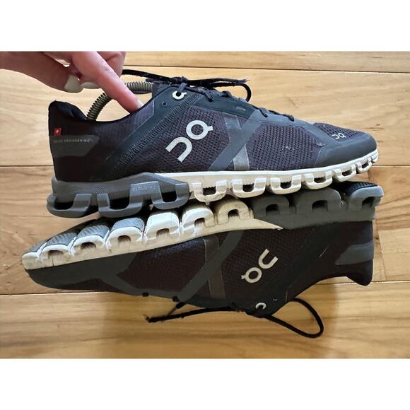 On Cloudflow Men's Black Asphalt Athletic Running Shoes Sneakers Size 9.5 - Picture 5 of 11